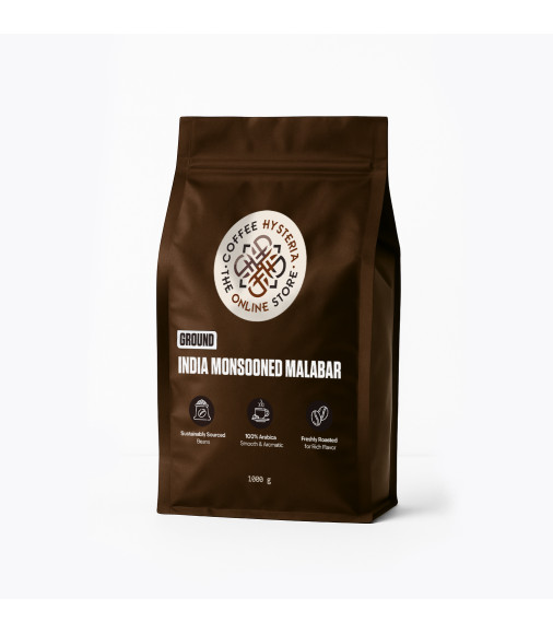 Whole Bean Coffee India Monsooned Malabar 1kg