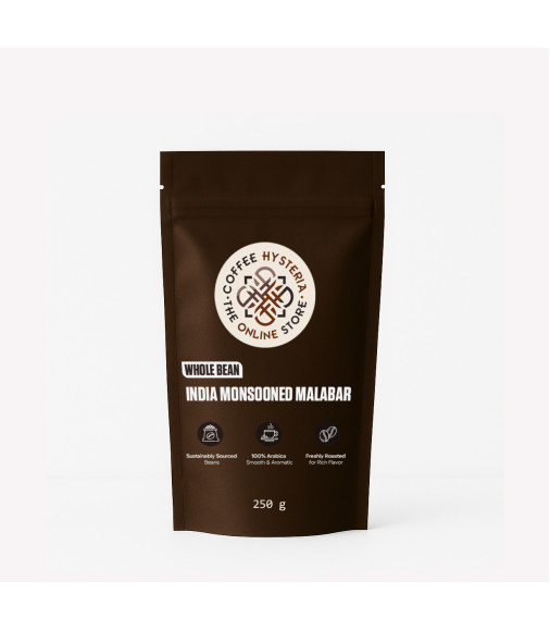 Whole Bean Coffee India Monsooned Malabar 250g