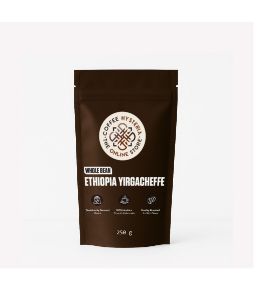 Whole Bean Coffee Ethiopia Yirgacheffe 250g